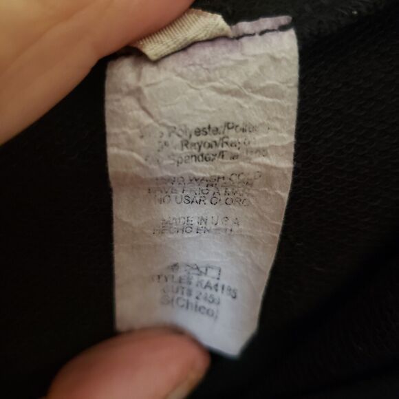 Ktoo Top Hoodie Womens Small Black Red White Stars Patriotic Sleeveless Pullover - Picture 12 of 12